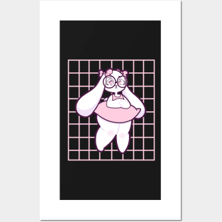 Checkered Bunny Girl Posters and Art